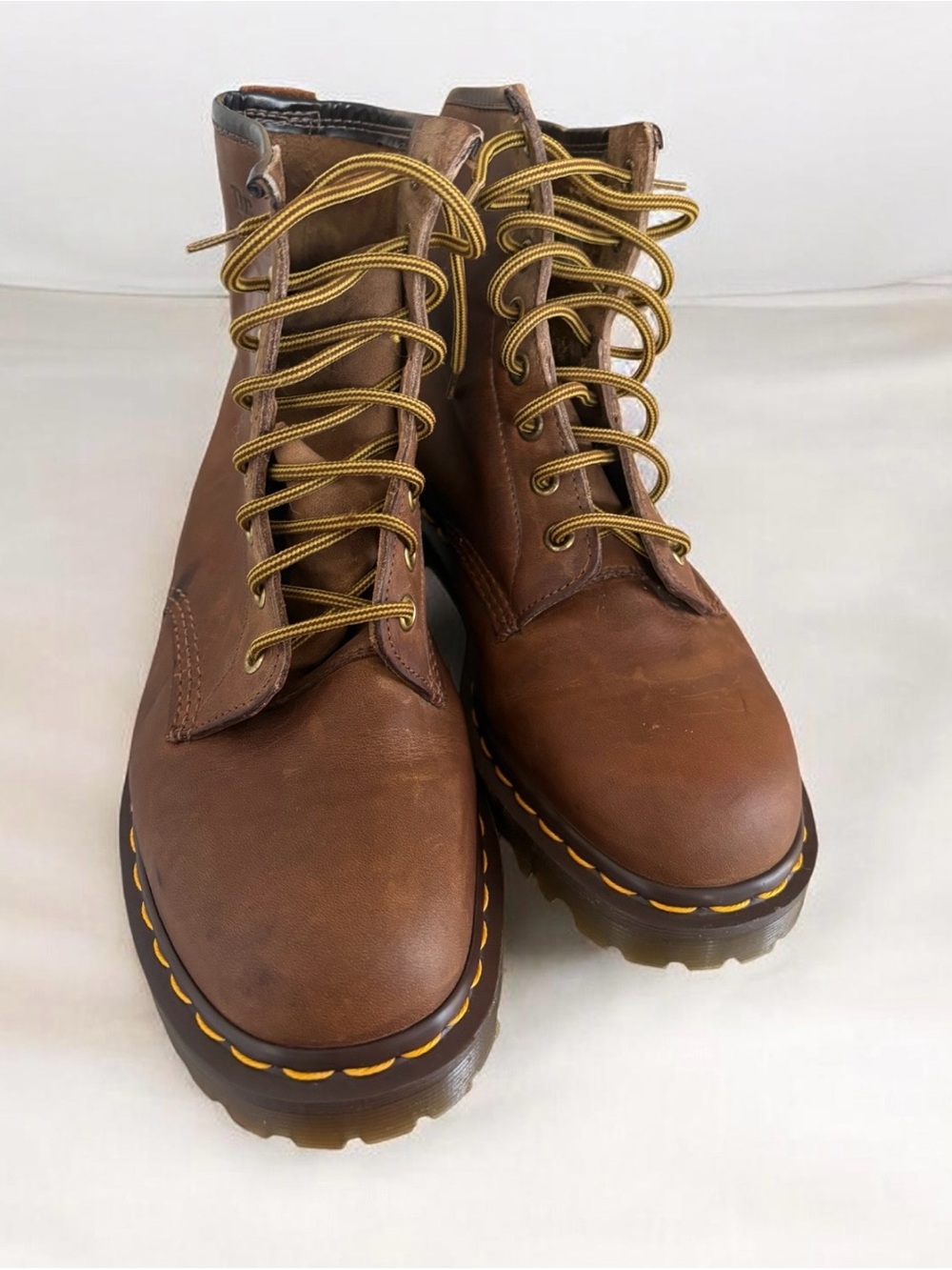 Dr Marten’s Brown Leather Crazy Horse Lace-Up Boots Size 40
